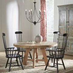 Round Reclaimed Pine Dining Table