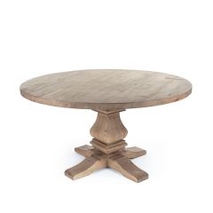 Round Rustic Pedestal Dining Table