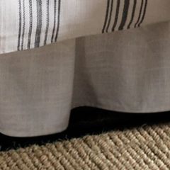 Ruffled Linen Bedskirt White