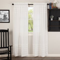 Ruffled Sheer Petticoat Panel Set of 2