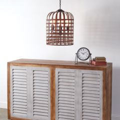 Rustic 3 Bulb Cage Pendant Light