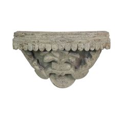 Rustic Aged Rounded Wall Shelf