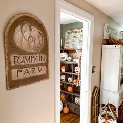 Rustic Arched Pumpkin Farm Sign