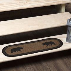 Rustic Black Bear Stair Tread