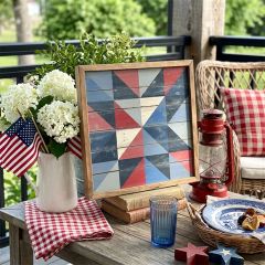 Rustic Blues Quilt Wall Art
