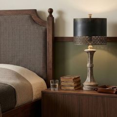 Rustic Chic Metal Shade Table Lamp