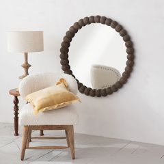 Rustic Chic Reclaimed Wood Bobbin Framed Wall Mirror