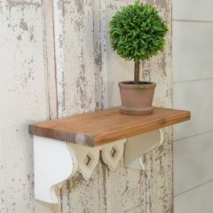 Rustic Chic Scalloped Wall Shelf