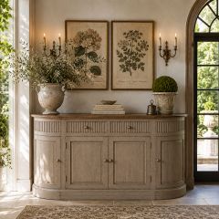 Rustic Country Painted Sideboard Cabinet