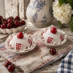 Rustic Fabric Cherry Pie Accent Piece