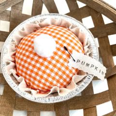 Rustic Fabric Pumpkin Pie Accent Piece