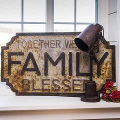 Rustic Family Blessed Wall Sign