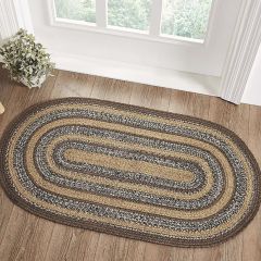Rustic Farmhouse Braided Jute Rug With Pad