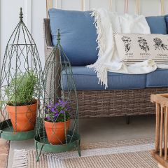Rustic Farmhouse Garden Obelisk Set of 2
