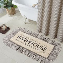Rustic Farmhouse Ruffled Bath Mat