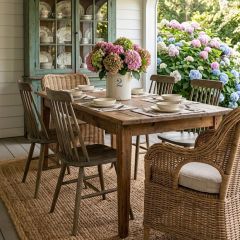 Rustic Farmhouse Spindle Back Dining Chair