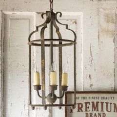 Rustic Finish 3 Bulb Pendant Light