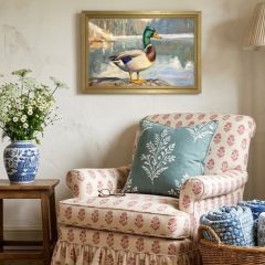 Rustic Framed Waterside Duck Horizontal Wall Art