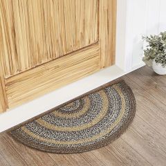 Rustic Half Moon Shaped Jute Rug