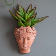 Rustic Head Bust Planter 9 inch