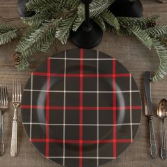 Rustic Holiday Grid Pattern Charger Plate