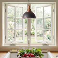 rustic-industrial-metal-dome-pendant