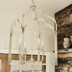 Rustic Metal Framed Chandelier