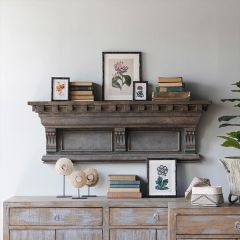 Rustic Metal Mantle Shelf