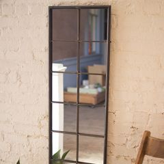 Rustic Metal Mirror With Twelve Windows