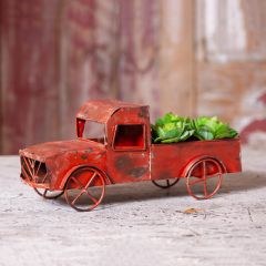 Rustic Old Red Metal Truck