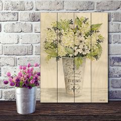Rustic Pallet Style Bouquet Art