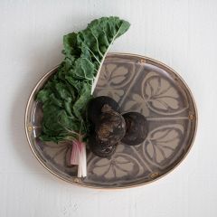 Rustic Pattern Stoneware Platter