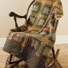 Rustic Plaid and 8 Point Star Quilted Throw