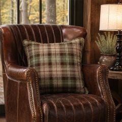 Rustic Retreat Plaid Throw Pillow