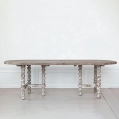Rustic Spindle Leg Dining Table