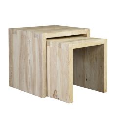 Rustic Square Nesting Table Set of 2