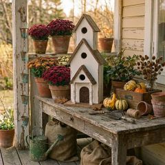 Rustic Three Story Birdhouse