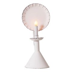 Rustic White Candle Style Cone Base Accent Light