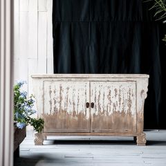 Rustic Whitewashed Sideboard