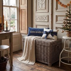 Rustic Wicker Storage Trunk