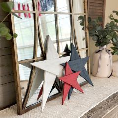 Rustic Wood Patriotic Star Set of 3