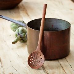 Rustic Wood Straining Spoon Set of 4