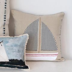 Sailboat Applique Accent Pillow