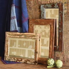 Salvaged Wood Framed Wall Mirror