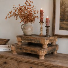 Salvaged Wood Tea Table Riser