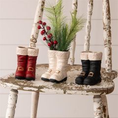 Santa Boots Mini Vases Set of 3