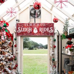 Santa Claus Sleigh Rides Canvas Wall Art