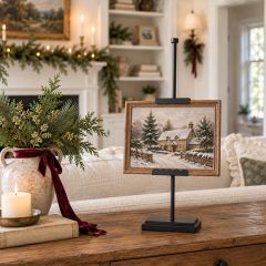 Scalloped Black Metal Adjustable Easel