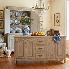 Scalloped Bottom Farmhouse Sideboard Cabinet