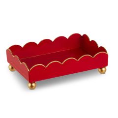 Scalloped Metal Footed Tray 6 Inch